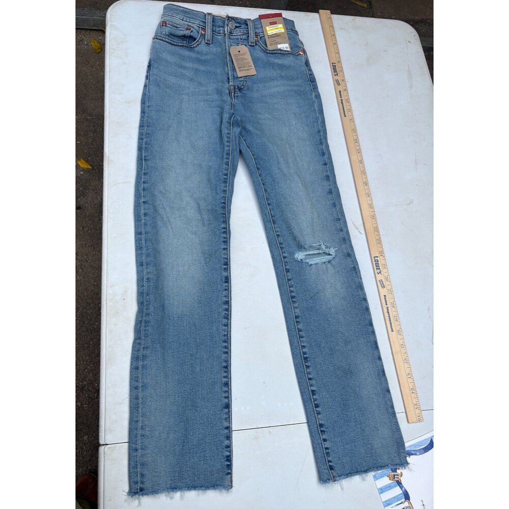 NWT Levi’s Wedgie Straight High Rise Jeans Medium Wash Size 24x28